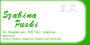 szabina puski business card